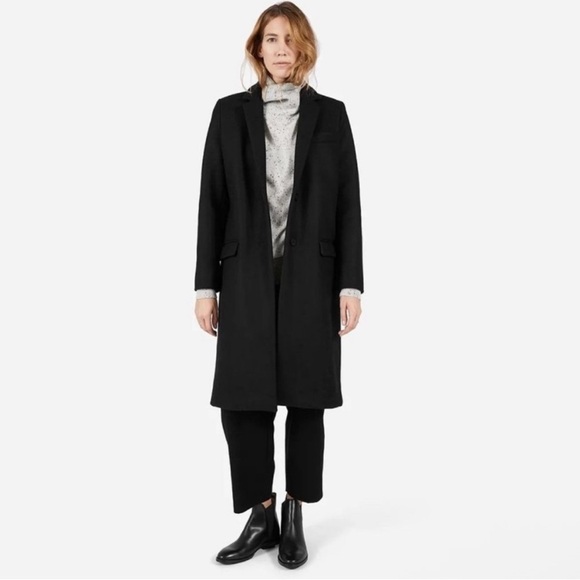 Everlane Black “The Wool” Overcoat